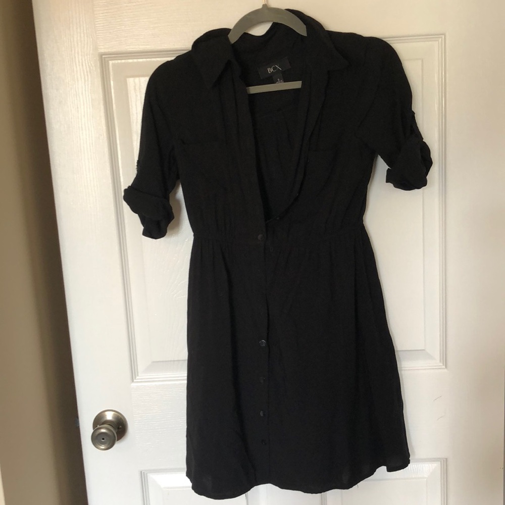 EUC BCX button down black dress